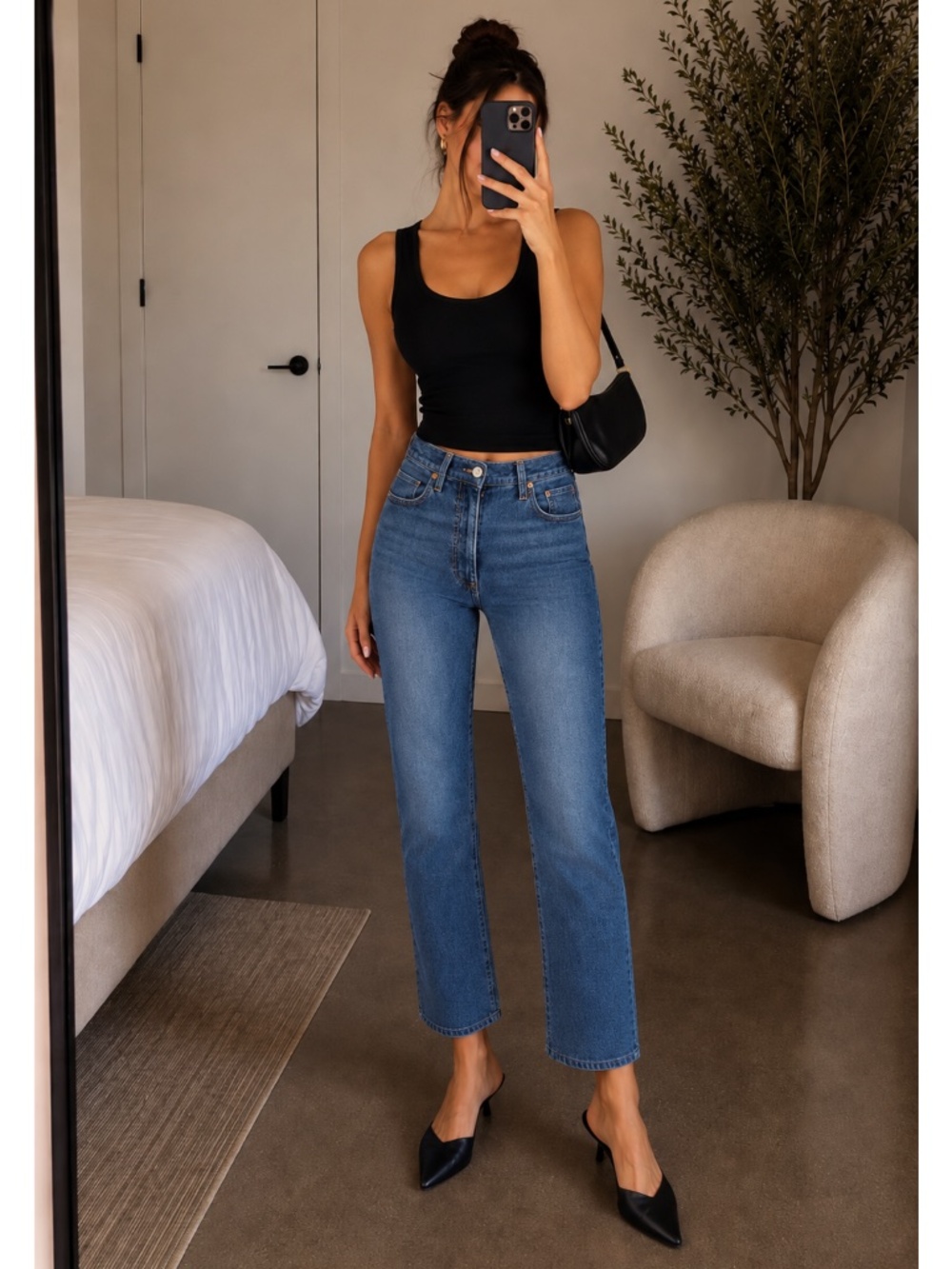 Levi’s Ribcage Straight Ankle Jeans W27 L27 Pick a Draw Dark Blue Wash
